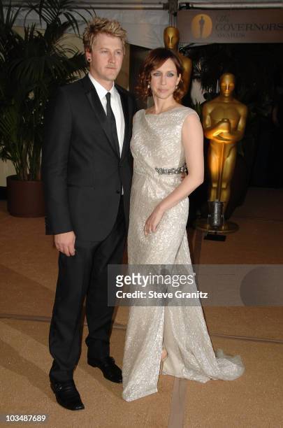 Actress Vera Farmiga and musician Renn Hawkey arrive at the Academy Of Motion Pictures And Sciences' 2009 Governors Awards Gala held at the Grand...