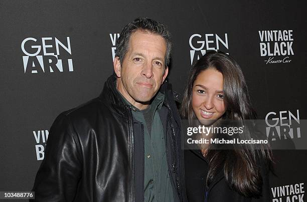 Designer Kenneth Cole and daughter Catie Cole arrive at the Kenneth Cole Vintage Black party at the Gen Art Lounge on January 23, 2010 in Park City,...