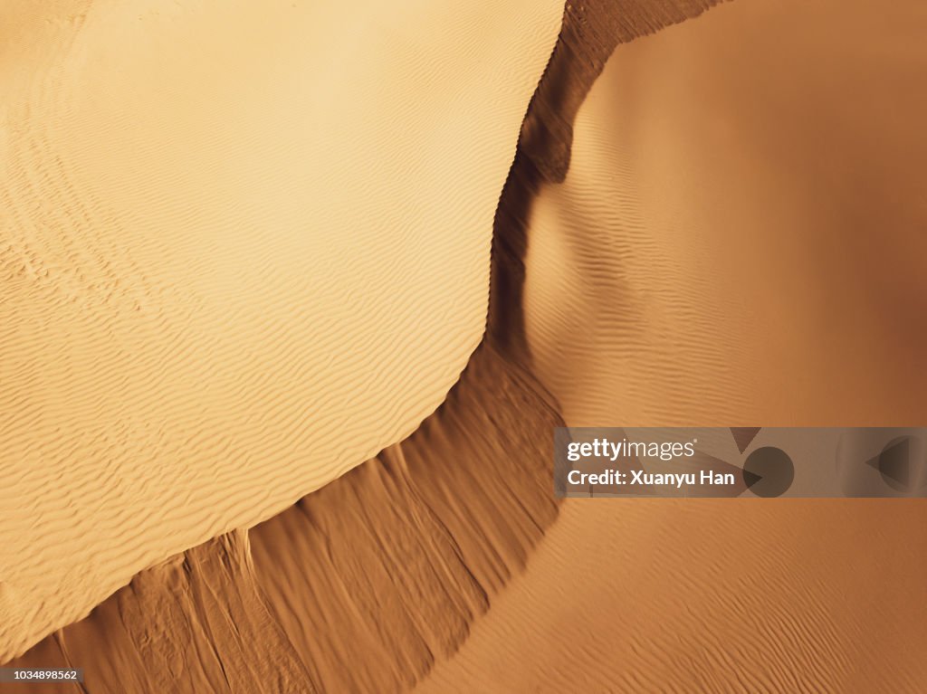 Aerial View of Sand Dunes