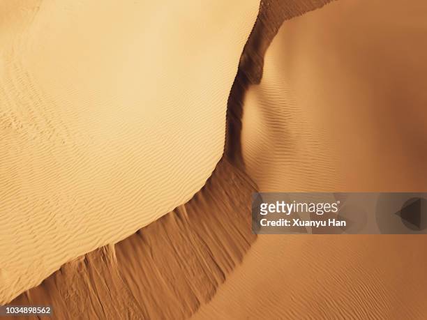 aerial view of sand dunes - sand dune stock pictures, royalty-free photos & images