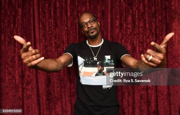 Snoop Dogg visits the SiriusXM Studios on September 17, 2018 in New York City.