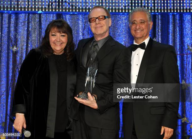 Vice President of Film/TV Relations Doreen Ringer Ross, composer Danny Elfman and BMI President ans CEO Del R. Bryant onstage during the 2010 BMI...