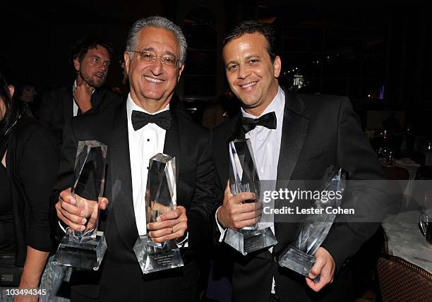 President & CEO Del R. Bryant and composer Aaron Zigman pose during the 2010 BMI Film/TV Awards held at the Beverly Wilshire Hotel on May 19, 2010 in...