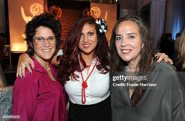 Composers Wendy Melvoin, BMI Anne Cecere, composer Lisa Coleman attends the SCL, ATAS, BMI, ASCAP & SESAC's exclusive reception in celebration of the...