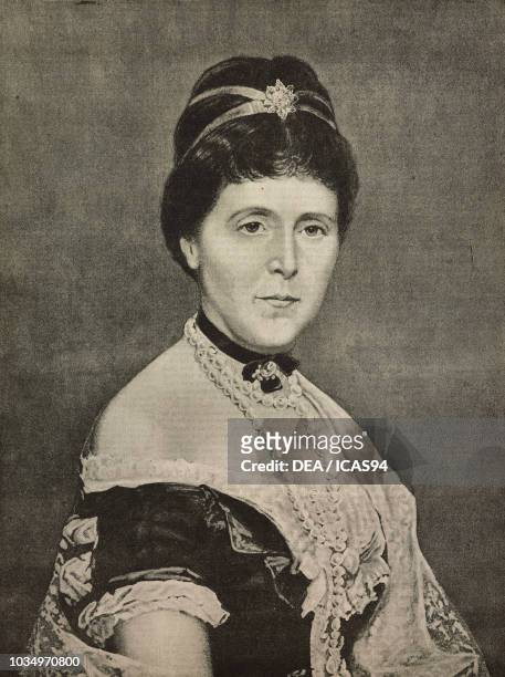 Augusta of Saxe-Weimar-Eisenach , Queen of Prussia and the first German Empress, engraving from The Illustrated London News, volume 96, No 2648,...