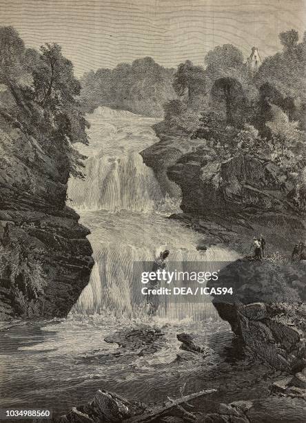 Falls Of Clyde Waterfalls Photos and Premium High Res Pictures - Getty ...