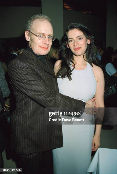 Journalist, TV presenter and food writer, Nigella Lawson with her first husband, journalist John Diamond , at the launch party for Lawson's first...