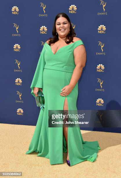 Britney Young attends the 70th Emmy Awards at Microsoft Theater on September 17, 2018 in Los Angeles, California.