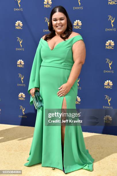 Britney Young attends the 70th Emmy Awards at Microsoft Theater on September 17, 2018 in Los Angeles, California.