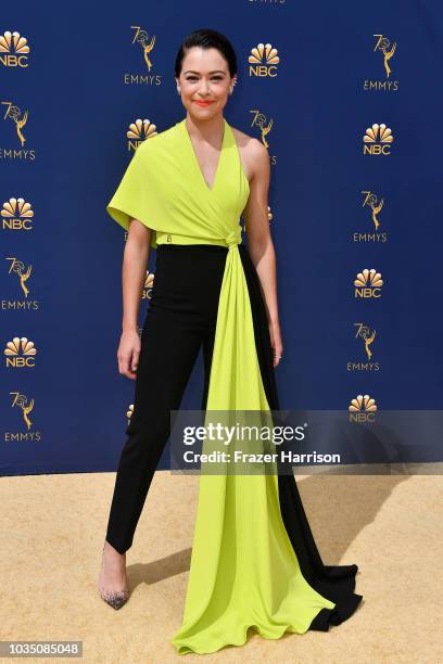 Tatiana Maslany attends the 70th Emmy Awards at Microsoft Theater on September 17, 2018 in Los Angeles, California.