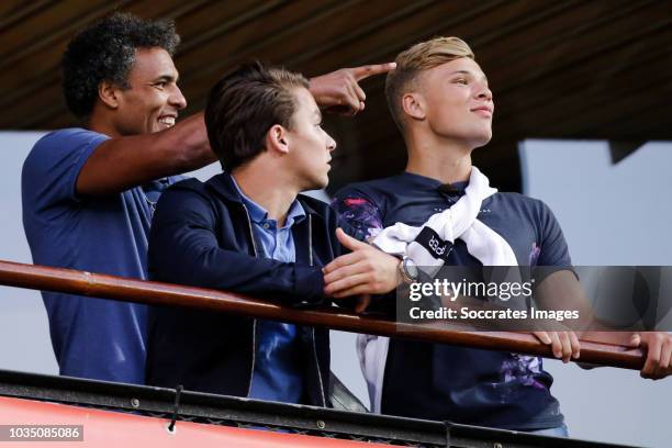 Pierre van Hooijdonk , Noud Eggly , Sydney van Hooijdonk during the Dutch Keuken Kampioen Divisie match between Ajax U23 v Helmond Sport at the De...