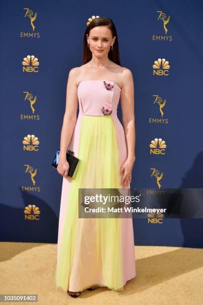 Alexis Bledel attends the 70th Emmy Awards at Microsoft Theater on September 17, 2018 in Los Angeles, California.