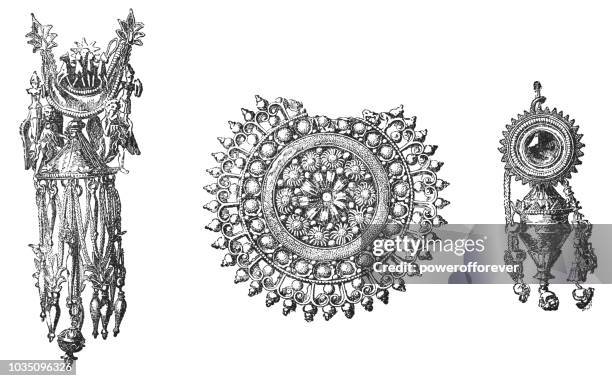 Ancient Gold Jewelry  High-Res Vector Graphic