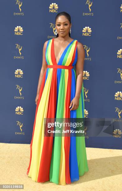 Tiffany Haddish attends the 70th Emmy Awards at Microsoft Theater on September 17, 2018 in Los Angeles, California.