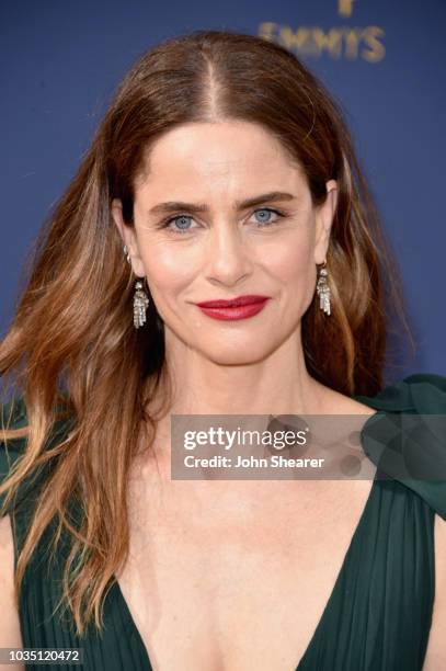 Amanda Peet attends the 70th Emmy Awards at Microsoft Theater on September 17, 2018 in Los Angeles, California.