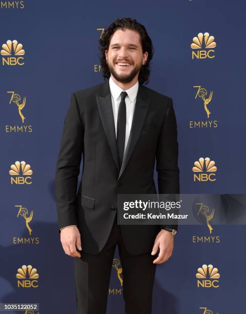 Kit Harington attends the 70th Emmy Awards at Microsoft Theater on September 17, 2018 in Los Angeles, California.