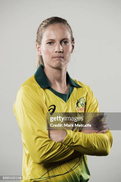 Meg Lanning poses during the Cricket Australia Women's National Squad Player Camp on September 13, 2018 in Sydney, Australia.