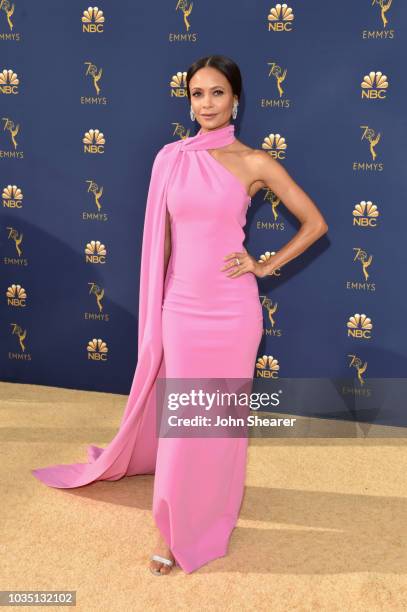 Thandie Newton attends the 70th Emmy Awards at Microsoft Theater on September 17, 2018 in Los Angeles, California.