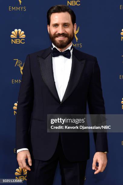 70th ANNUAL PRIMETIME EMMY AWARDS -- Pictured: Actor Edgar Ramirez arrives to the 70th Annual Primetime Emmy Awards held at the Microsoft Theater on...