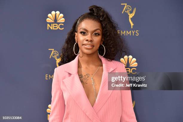 Jessica Robin Moore attends the 70th Emmy Awards at Microsoft Theater on September 17, 2018 in Los Angeles, California.