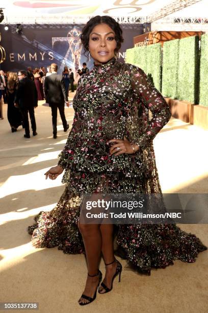 70th ANNUAL PRIMETIME EMMY AWARDS -- Pictured: Actor Taraji P. Henson arrives to the 70th Annual Primetime Emmy Awards held at the Microsoft Theater...