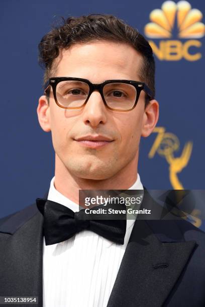 Andy Samberg attends the 70th Emmy Awards at Microsoft Theater on September 17, 2018 in Los Angeles, California.