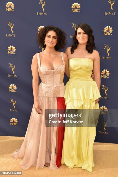 Ilana Glazer and Abbi Jacobson attend the 70th Emmy Awards at Microsoft Theater on September 17, 2018 in Los Angeles, California.