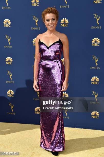 Michelle Wolf attends the 70th Emmy Awards at Microsoft Theater on September 17, 2018 in Los Angeles, California.