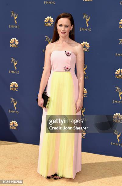 Alexis Bledel attends the 70th Emmy Awards at Microsoft Theater on September 17, 2018 in Los Angeles, California.