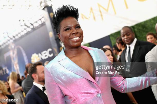 Comedian Leslie Jones attends the 70th Annual Primetime Emmy Awards at Microsoft Theater on September 17, 2018 in Los Angeles, California.