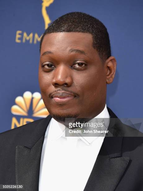 Michael Che attends the 70th Emmy Awards at Microsoft Theater on September 17, 2018 in Los Angeles, California.