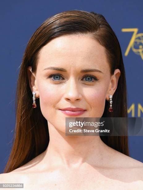 Alexis Bledel attends the 70th Emmy Awards at Microsoft Theater on September 17, 2018 in Los Angeles, California.