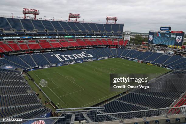 General view inside the Nissan Stadium prior the International Friendly Match between Mexico and United States at Nissan Stadium on September 11,...