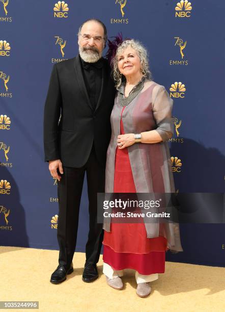 Mandy Patinkin and Kathryn Grody attend the 70th Emmy Awards at Microsoft Theater on September 17, 2018 in Los Angeles, California.