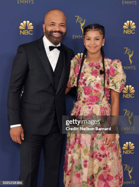 Jeffrey Wright and Juno Wright attend the 70th Emmy Awards at Microsoft Theater on September 17, 2018 in Los Angeles, California.