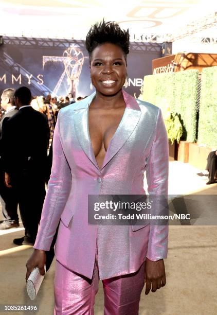 70th ANNUAL PRIMETIME EMMY AWARDS -- Pictured: Comedian Leslie Jones arrives to the 70th Annual Primetime Emmy Awards held at the Microsoft Theater...