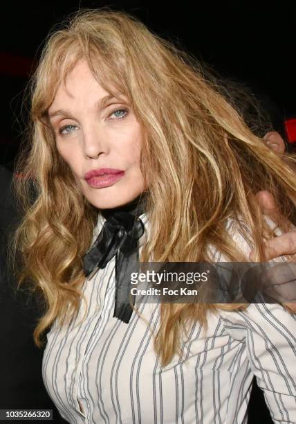 Arielle Dombasle attends the "Queen Size" Grand Opening Party At 42 rue Tilsitt In Paris on September 17, 2018 in Paris, France.