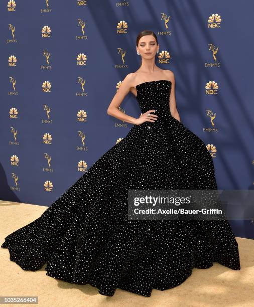Angela Sarafyan attends the 70th Emmy Awards at Microsoft Theater on September 17, 2018 in Los Angeles, California.