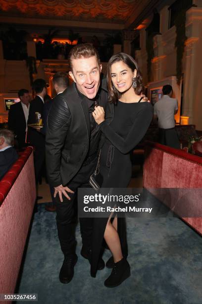 James Marsters and Patricia Rahman attend Hulu's 2018 Emmy Party at Nomad Hotel Los Angeles on September 17, 2018 in Los Angeles, California.