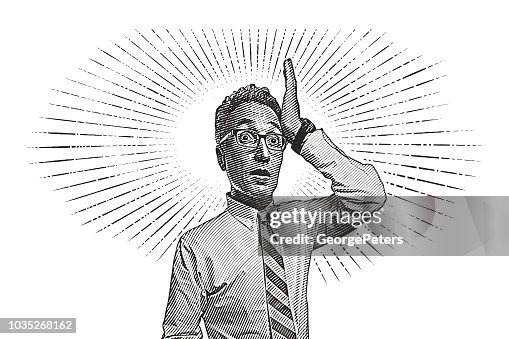 Businessman with shocked facial expression Businessman with shocked facial expression