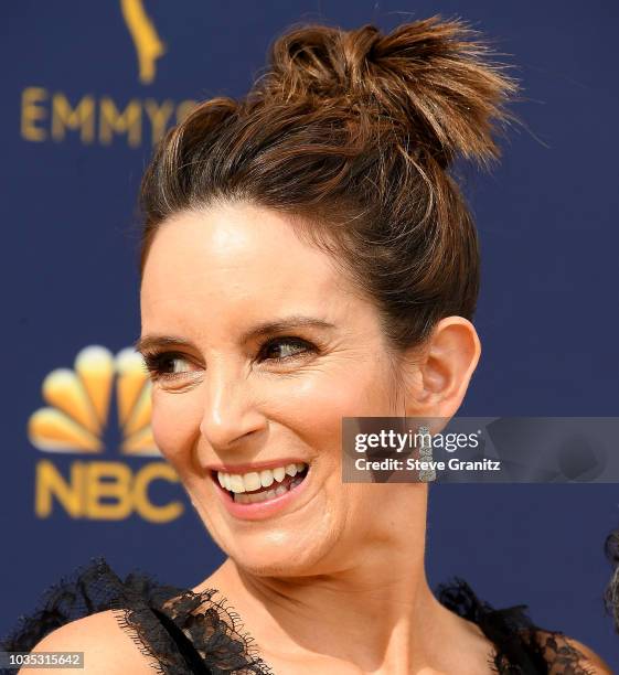 Tina Fey arrives at the 70th Emmy Awards on September 17, 2018 in Los Angeles, California.