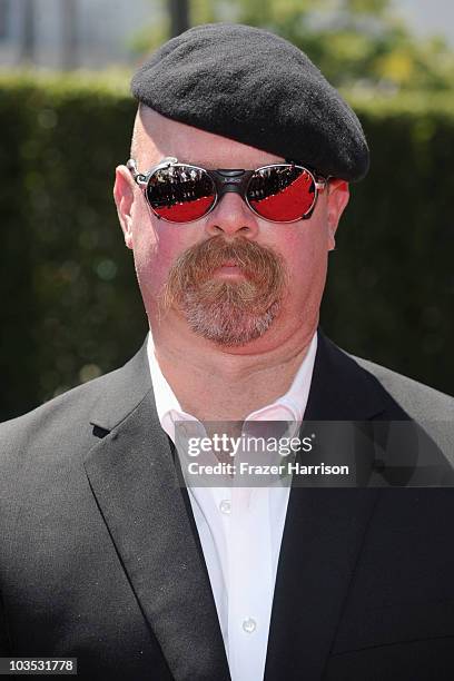 Personality Jamie Hyneman arrives at 62nd Primetime Creative Arts Emmy Awards at the Nokia Theatre L.A. Live on August 21, 2010 in Los Angeles,...