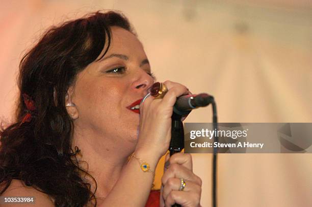 Singer Bebel Gilberto performs at the Brazilian Sunflowers Fundraiser at Girasole on August 21, 2010 in Southampton, New York.