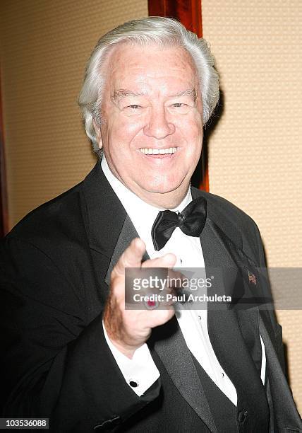 Actor Ron Masak arrives at the Eagle & Badge Foundation Gala on August 21, 2010 in Century City, California.