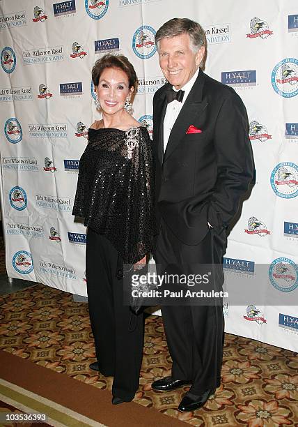 Mary Ann Mobley & Gary Collins arrive at the Eagle & Badge Foundation Gala on August 21, 2010 in Century City, California.