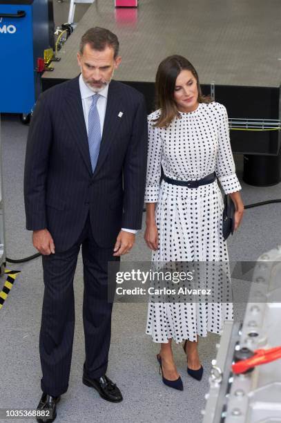 King Felipe VI of Spain and Queen Letizia of Spain visit the Center of Laseres and inaugurate de Petavatio Laser ÔVega-3Õ at the Science Park on...