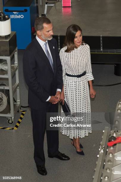 King Felipe VI of Spain and Queen Letizia of Spain visit the Center of Laseres and inaugurate de Petavatio Laser ÔVega-3Õ at the Science Park on...