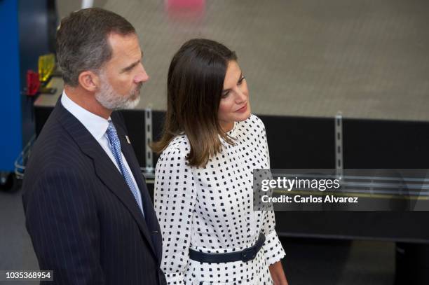 King Felipe VI of Spain and Queen Letizia of Spain visit the Center of Laseres and inaugurate de Petavatio Laser ÔVega-3Õ at the Science Park on...