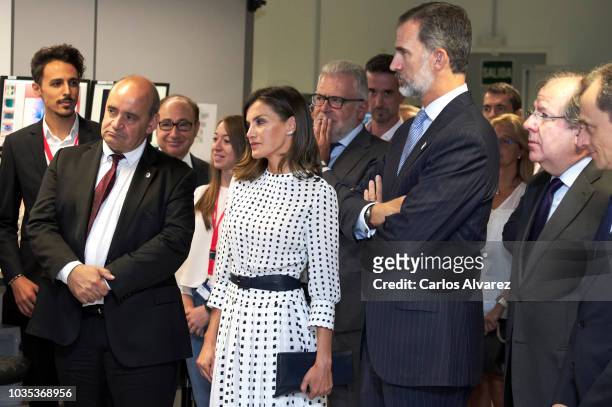 King Felipe VI of Spain and Queen Letizia of Spain visit the Center of Laseres and inaugurate de Petavatio Laser ÔVega-3Õ at the Science Park on...