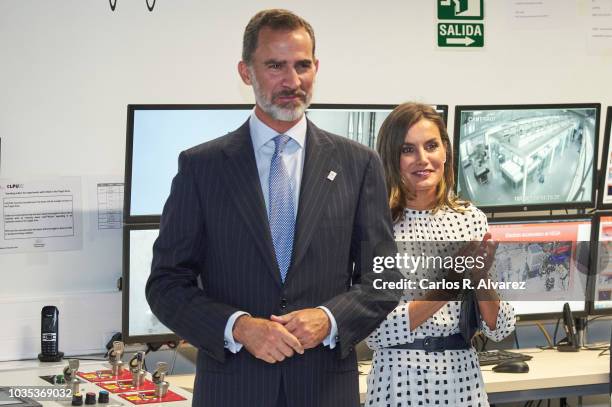 King Felipe VI of Spain and Queen Letizia of Spain visit the Center of Laseres and inaugurate de Petavatio Laser ÔVega-3Õ at the Science Park on...